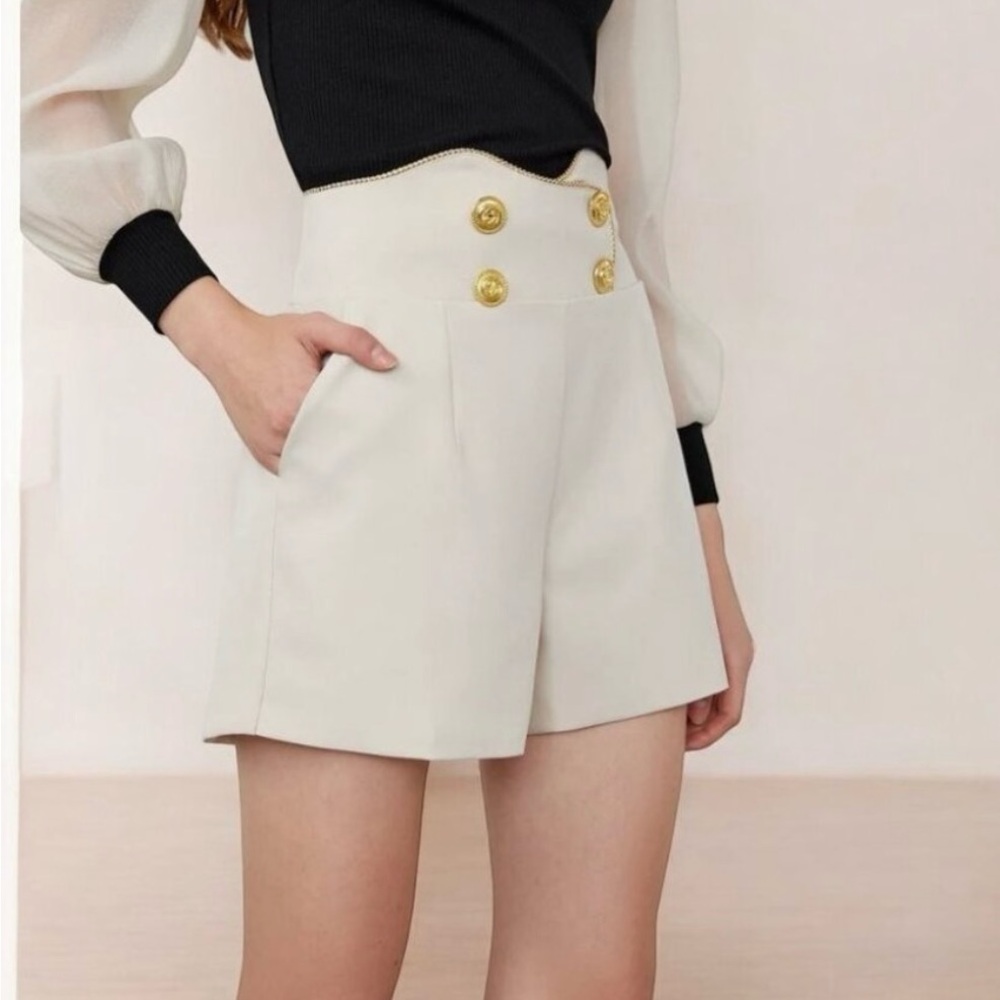 Elegant high waist Nautical shorts by J.ING